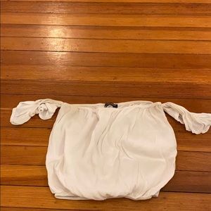 White off-the-shoulder top